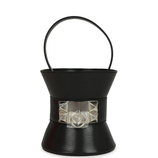 Hermes Hermes Mini Medor Bag Black Chevre Chamkila Palladium Hardware