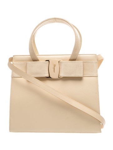 Embossed Leather Top Handle Bag