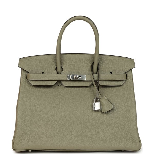 Hermes Hermes Birkin 35 Sauge Togo Palladium Hardware