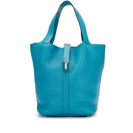 Hermes Turquoise Clemence Picotin Lock 26 Palladium Hardware, 2015