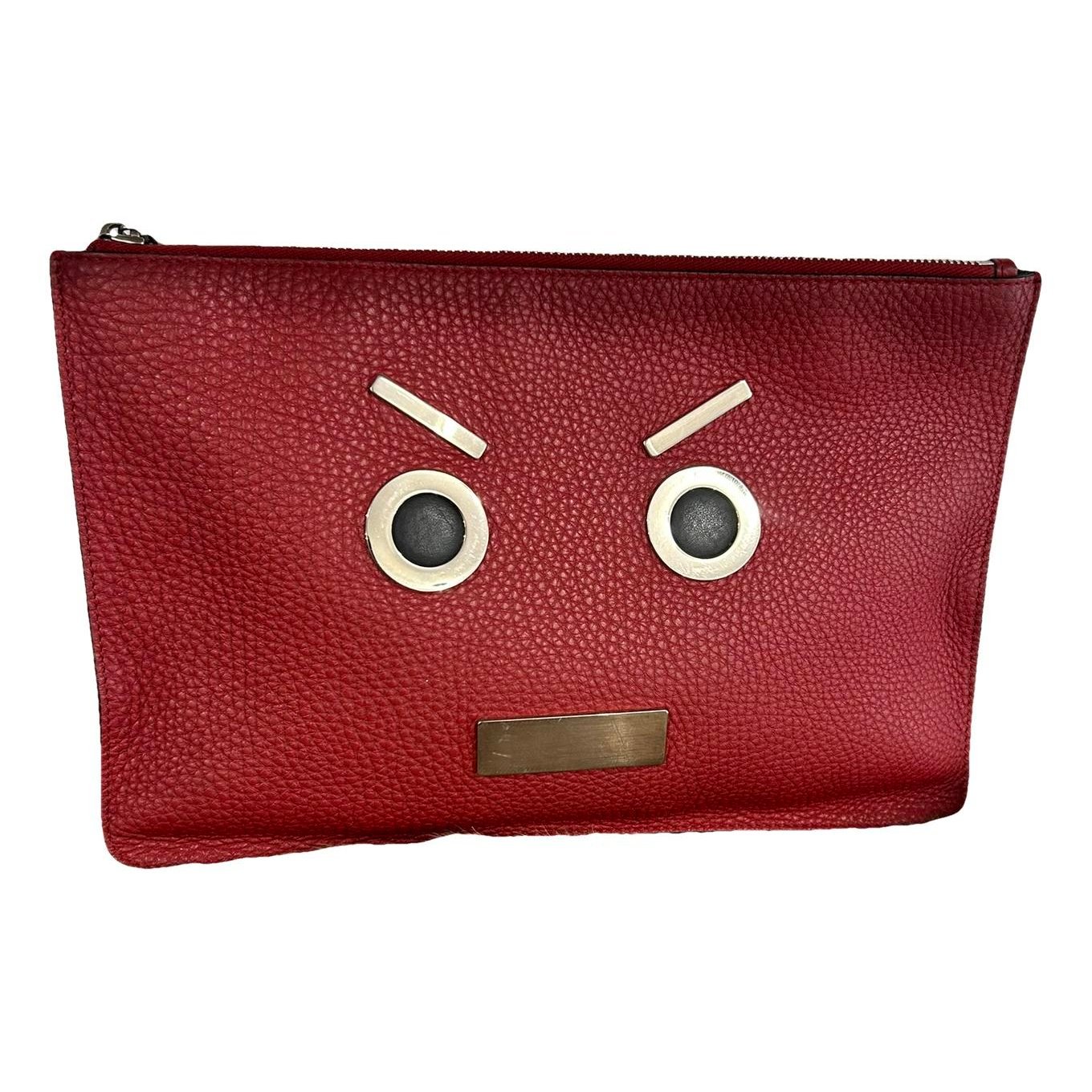 Leather clutch bag