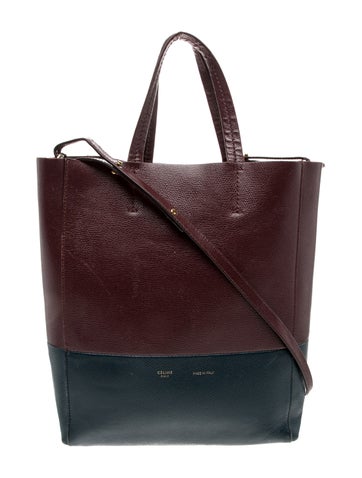 Leather Vertical Cabas Small