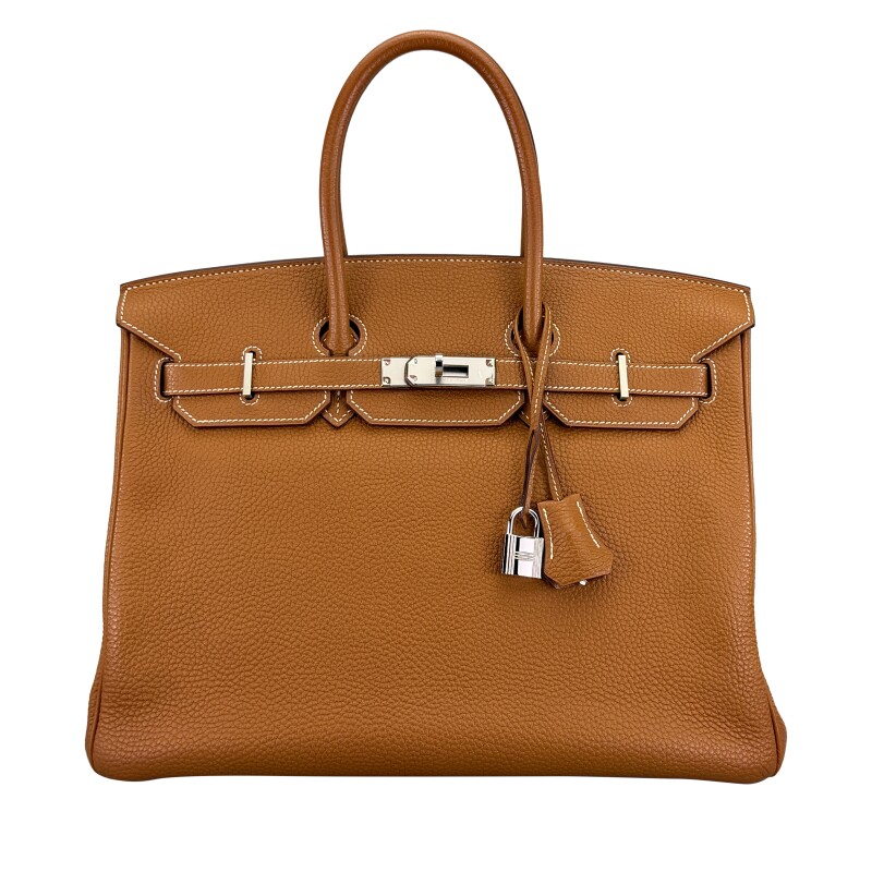 Gold Togo Birkin 35 Palladium Hardware, 2010