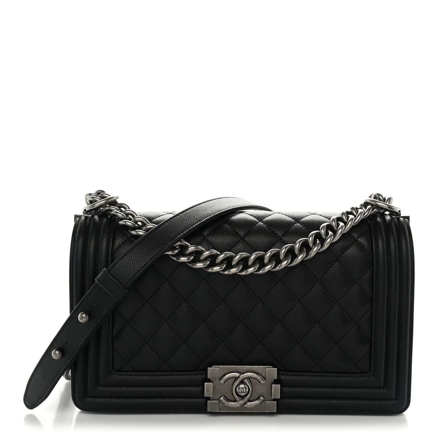 Chanel Caviar Quilted Medium Boy Flap Black