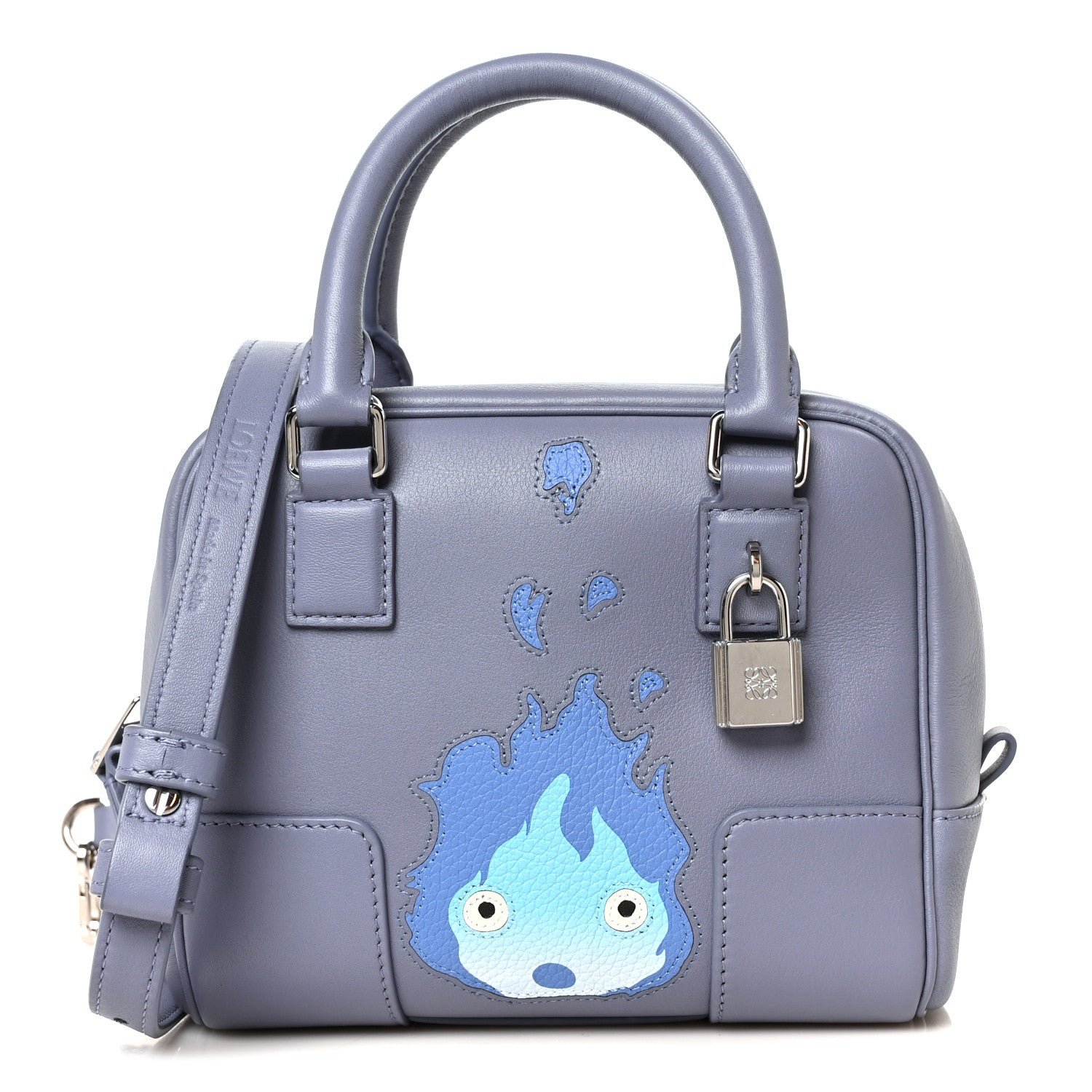 Loewe X HOWLS MOVING CASTLE Satin Calfskin Calcifer Amazona 16 Blueberry