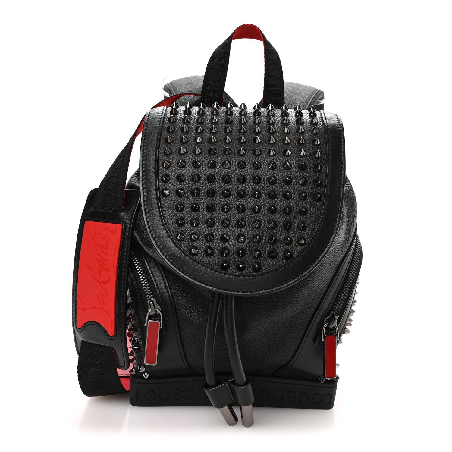 Christian Louboutin Calfskin Spiked Small Explorafunk Backpack Black