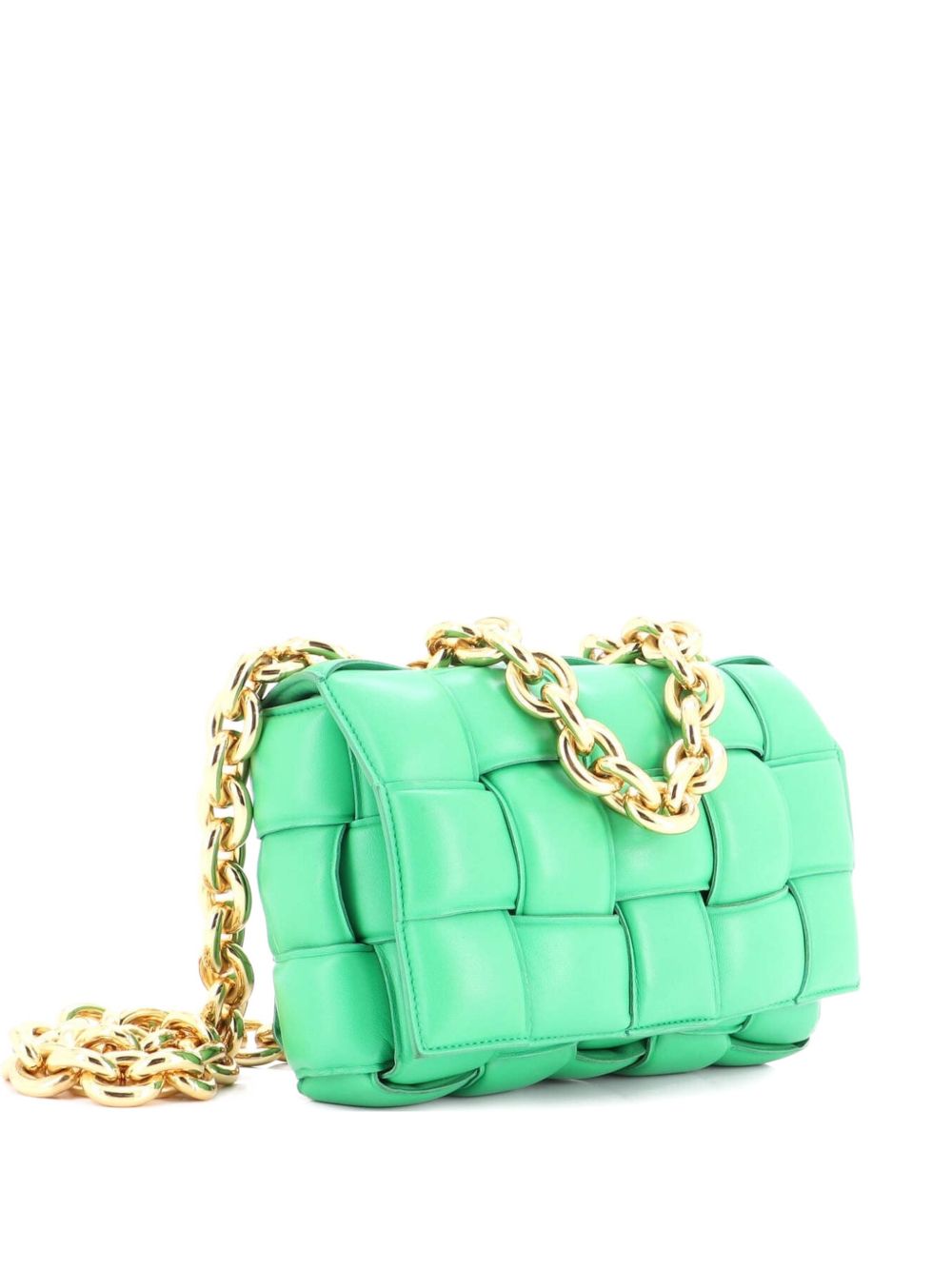 Cassette Chain Padded Maxi Intrecciato Leather crossbody bag