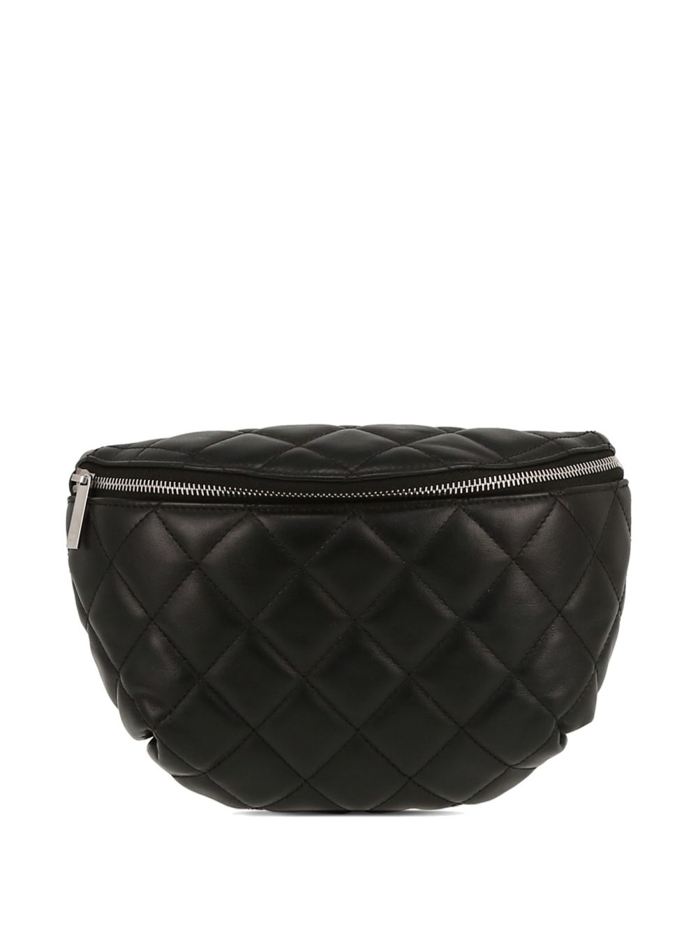 diamond-quilted leather belt bag