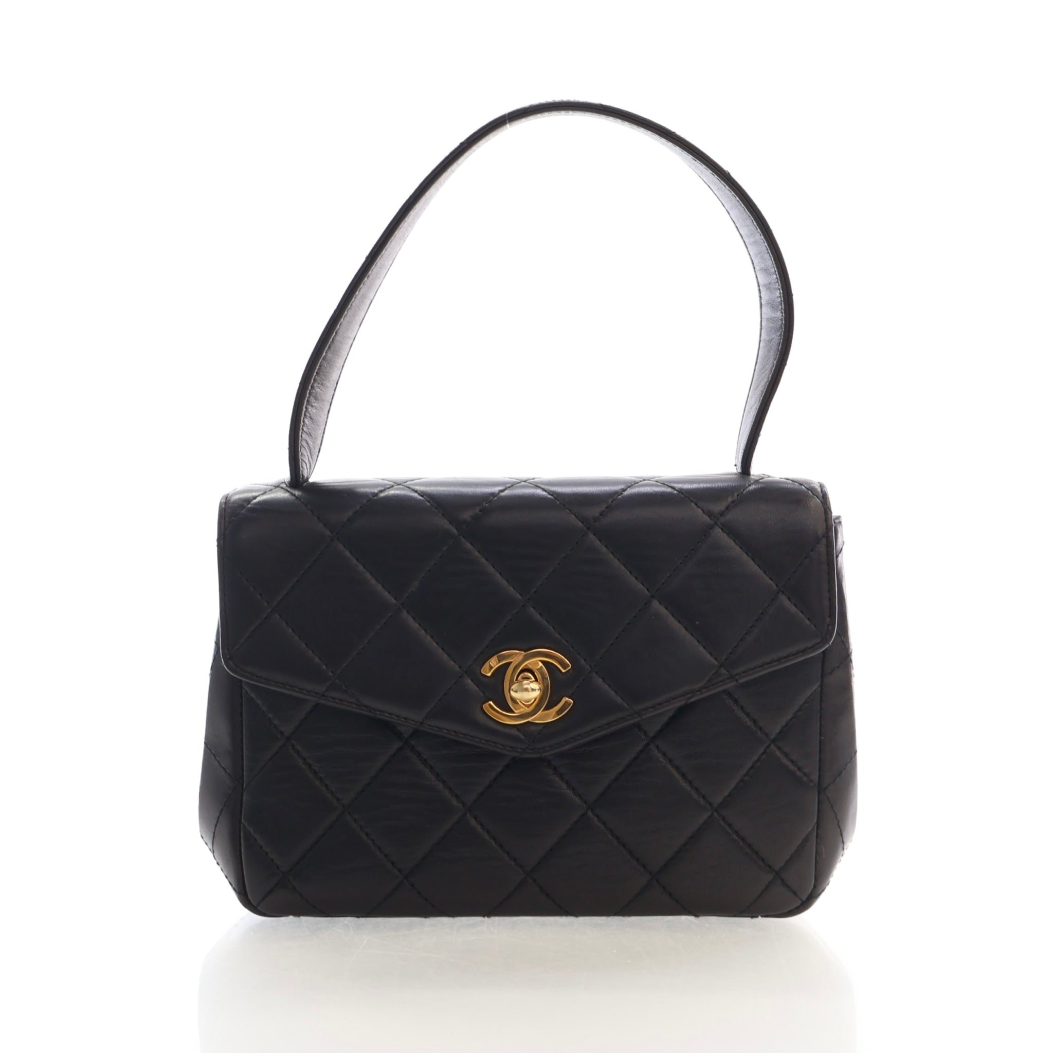 Chanel Vintage Mini Lambskin Kelly Top Handle