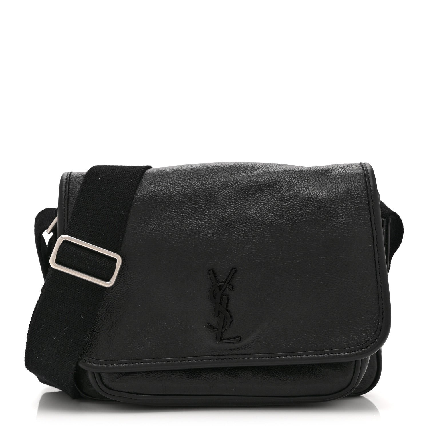 Saint Laurent Grained Calfskin Small Niki Messenger Black