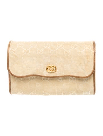 Micro GG Monogram Vintage Interlocking G Portfolio Clutch Vintage