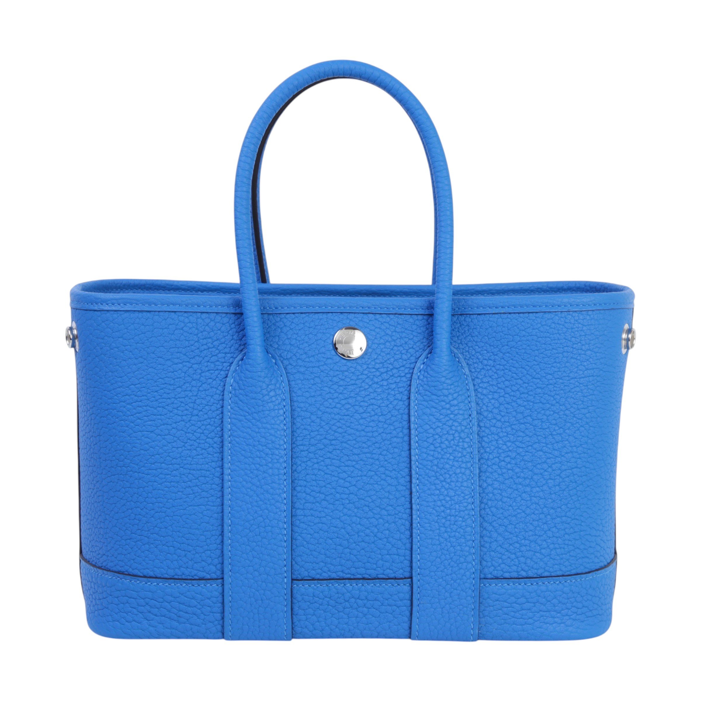 Hermes Brand New ( Rank N ) HERMÈS Neo Garden Party 23 Bleu Hydra (T7) Negonda Palladium hardware K (2025)