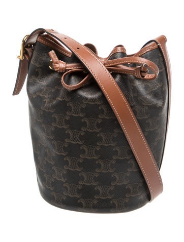Celine Triomphe Drawstring Bag Small
