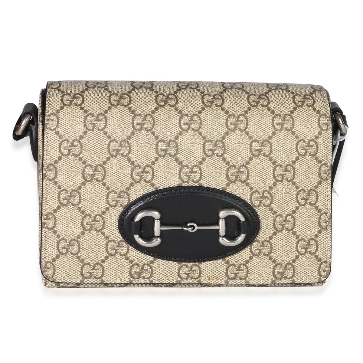 Black Beige GG Supreme Canvas Horsebit 1955 Mini Bag