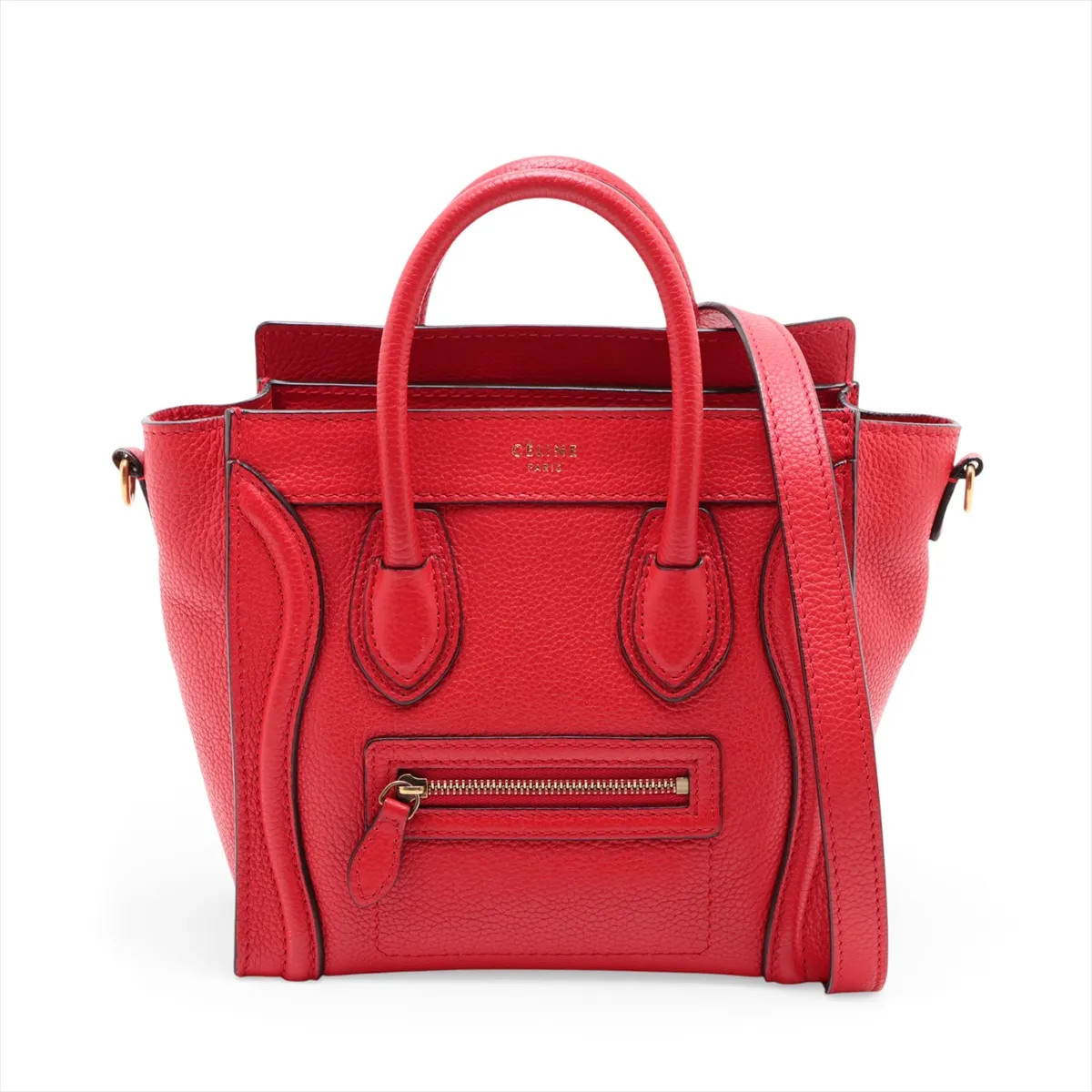 Celine Celine Luggage Nano shopper Leather 2 Way Handbag Red