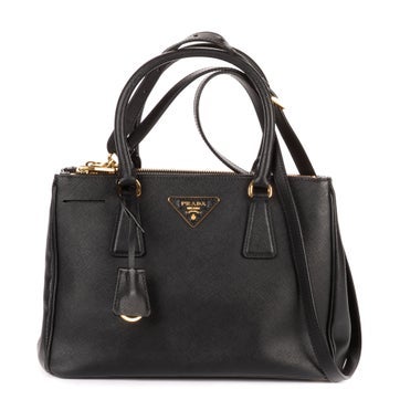 Leather Small Galleria Double Zip Tote