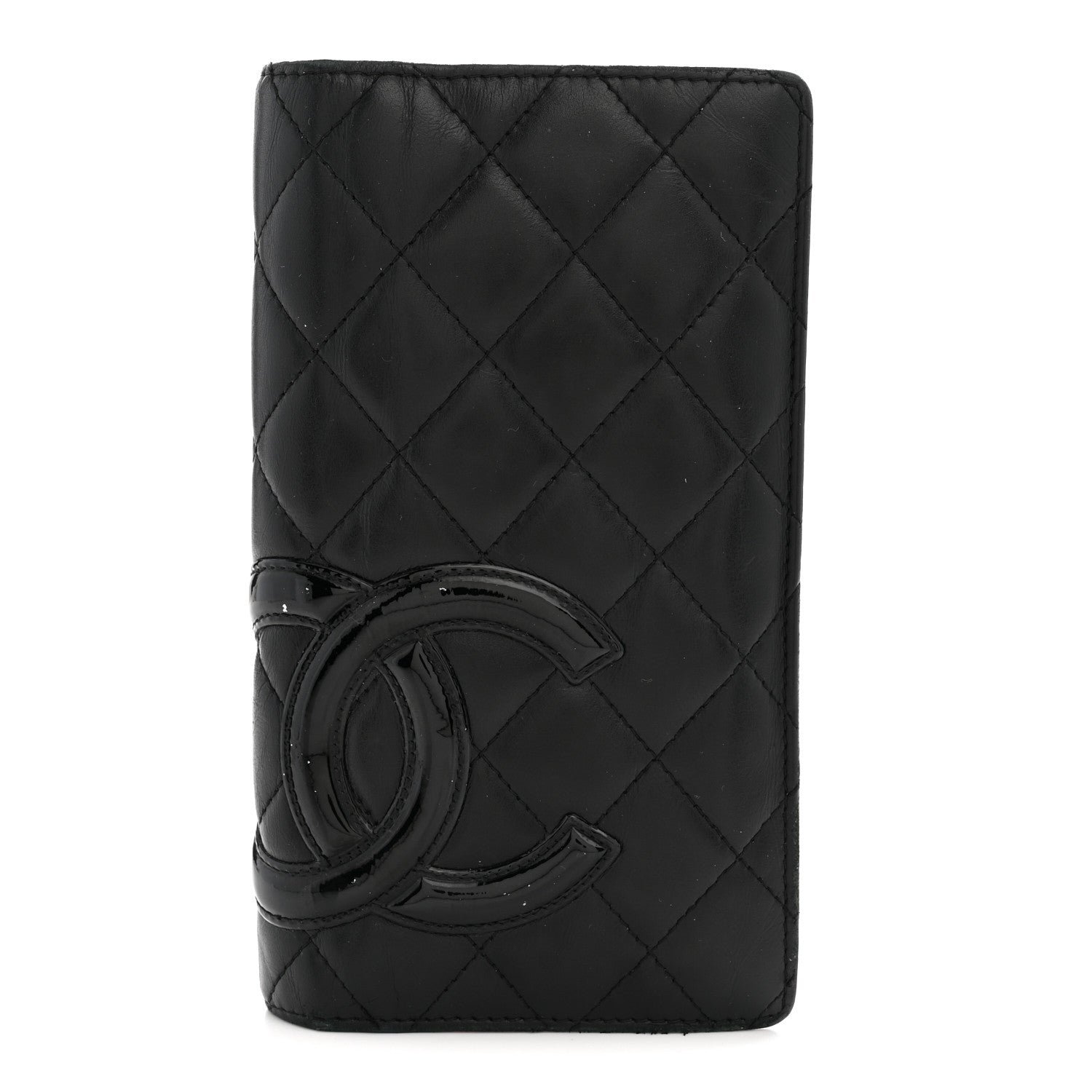 Chanel Calfskin Quilted Cambon Yen Wallet Black
