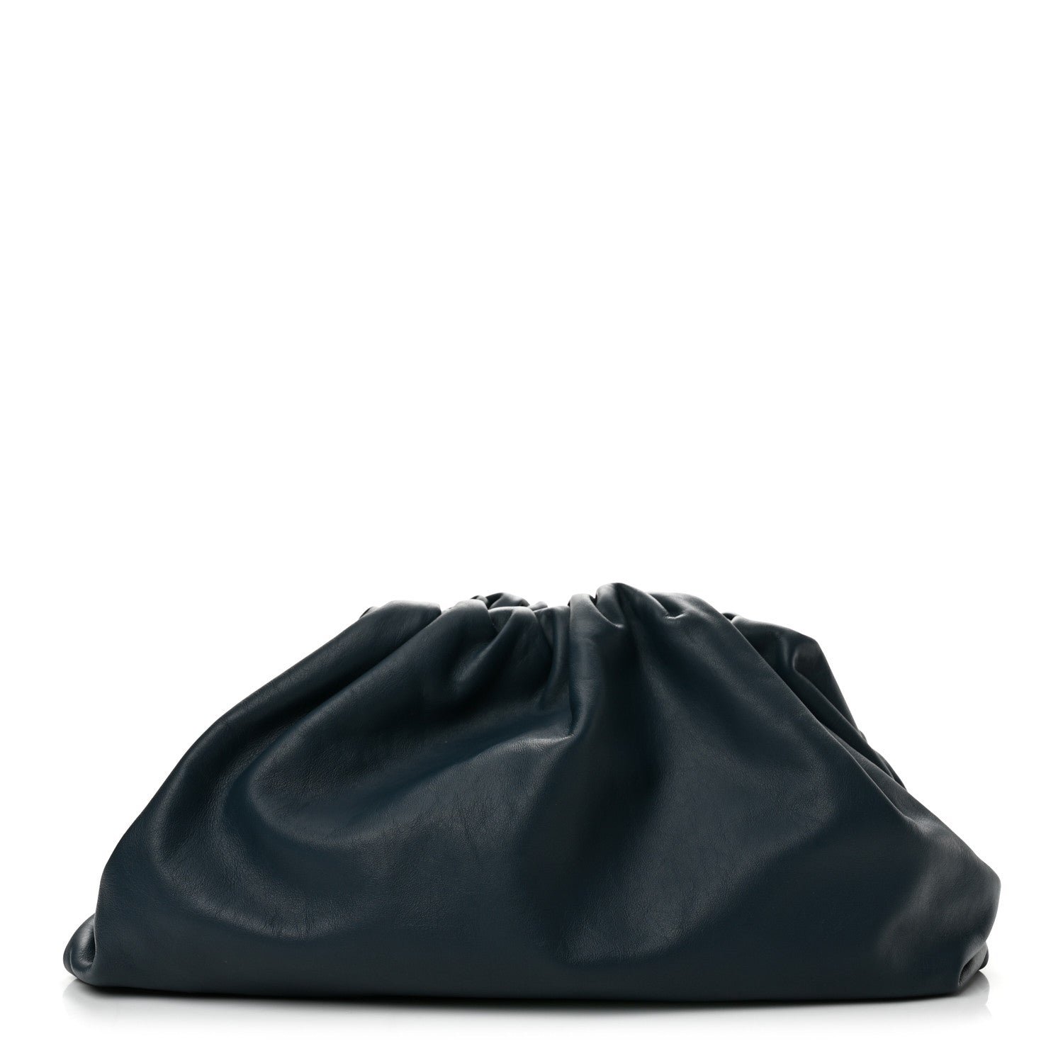 Bottega Veneta Smooth Butter Calf The Pouch Oversized Clutch Deep Blue
