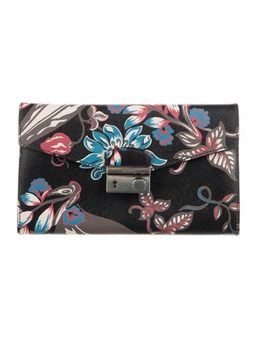 Saffiano Lux Leather Clutch