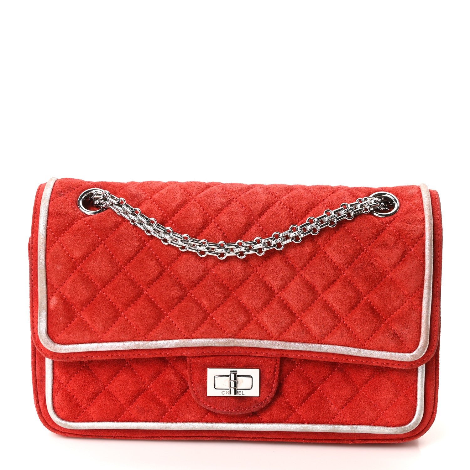 Chanel Suede Quilted 2.55 Reissue 225 Flap Red
