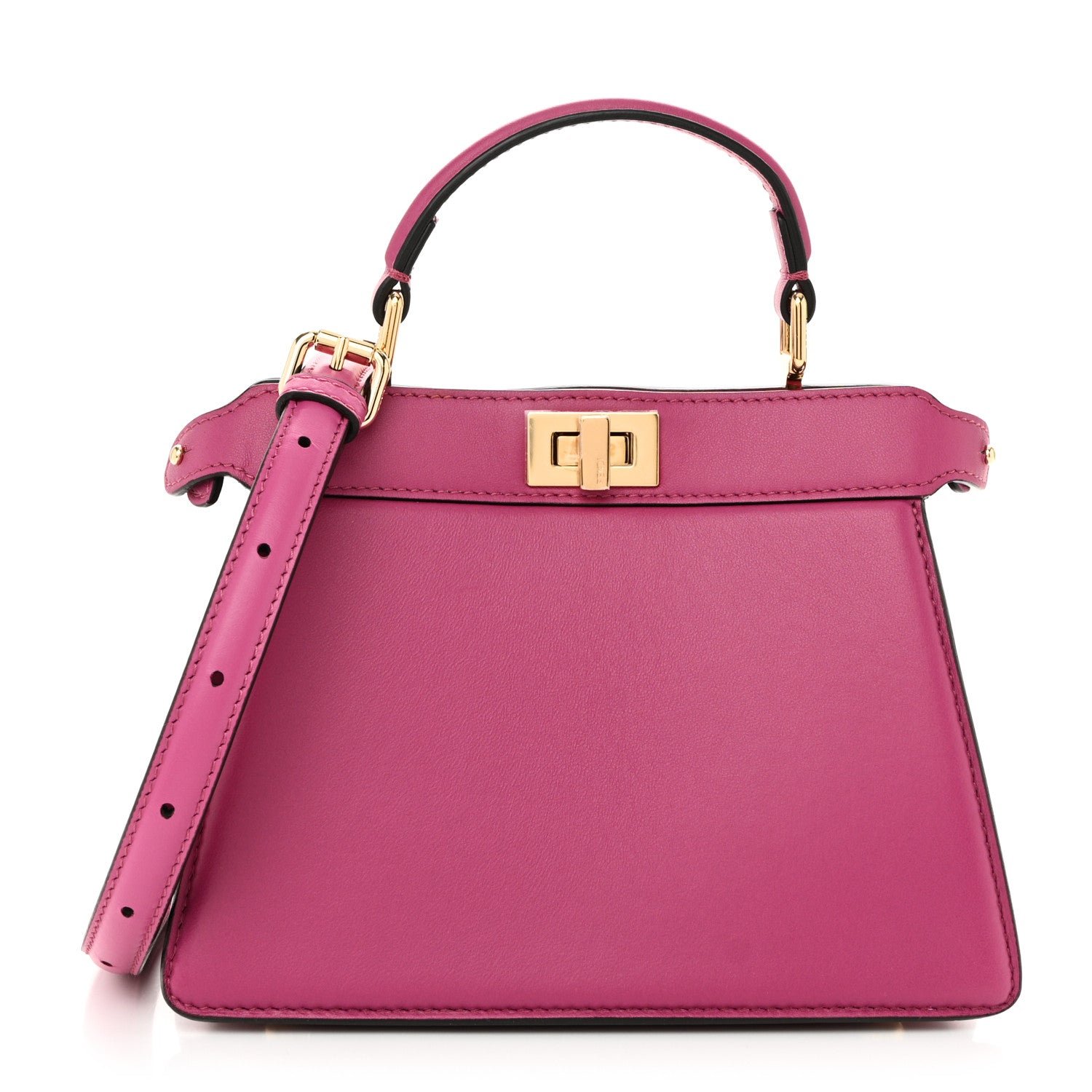Fendi Shiny Nappa Petite Peekaboo I SEE U Satchel Ciclamino Pilar