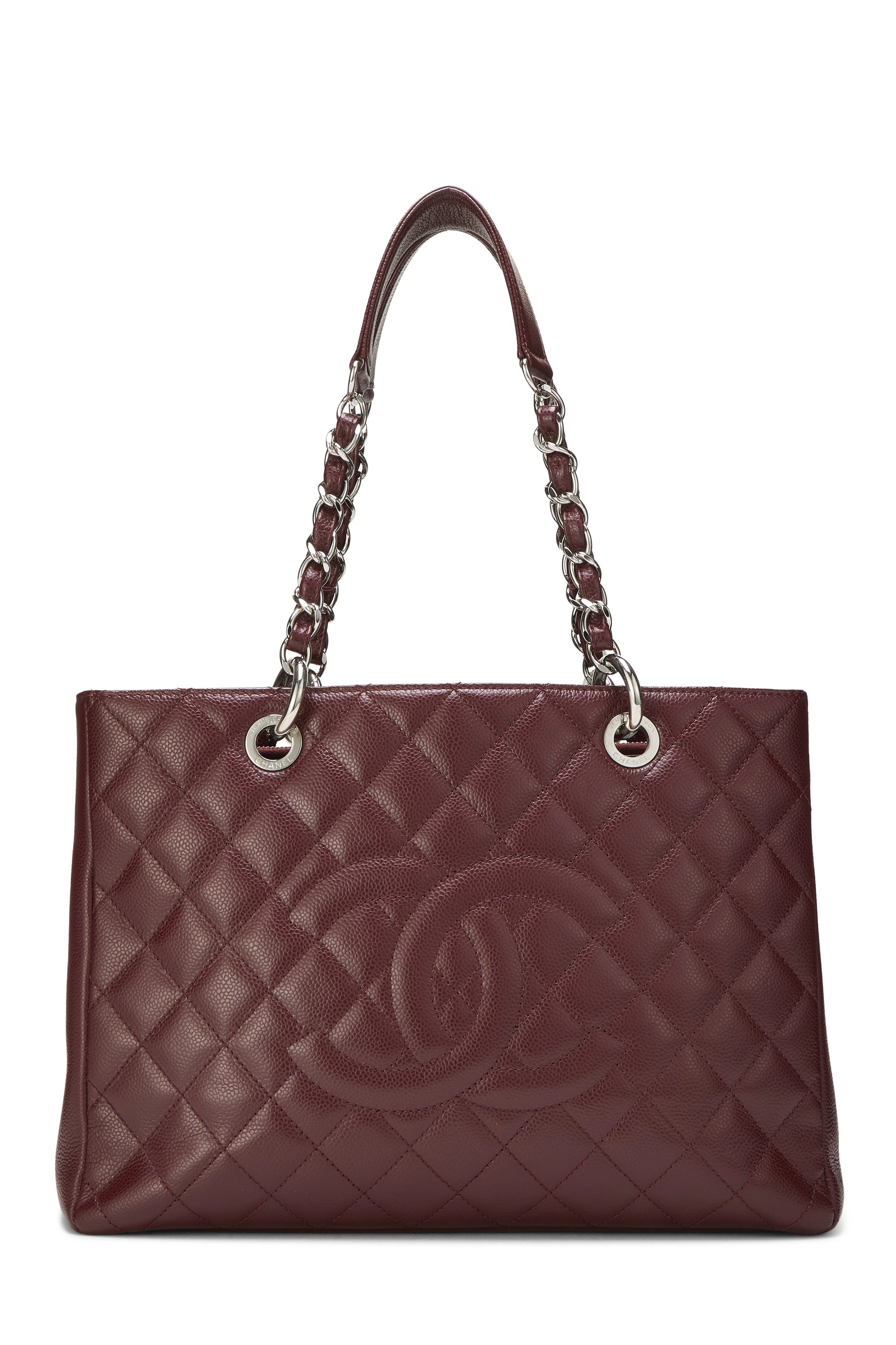 Burgundy Caviar Grand Shopping Tote (GST)