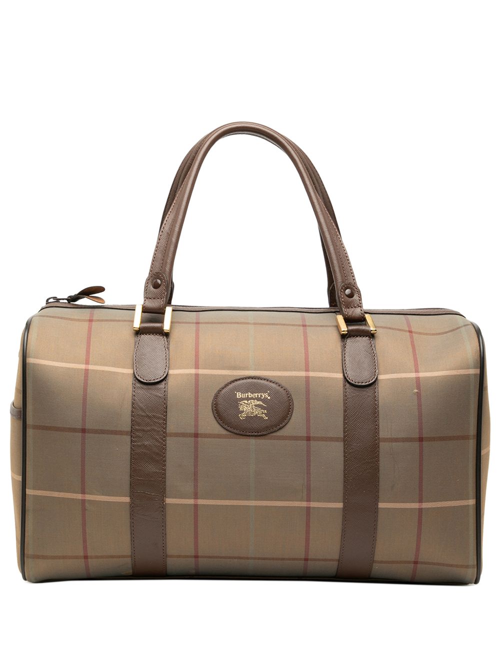 20th Century Vintage Check Canvas boston bag
