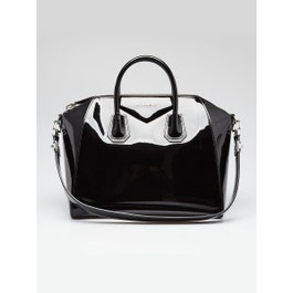 Givenchy Black Patent Leather Medium Antigona Bag