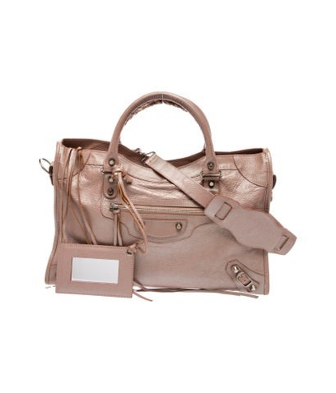 Balenciaga Leather Motocross City Metallic Edge