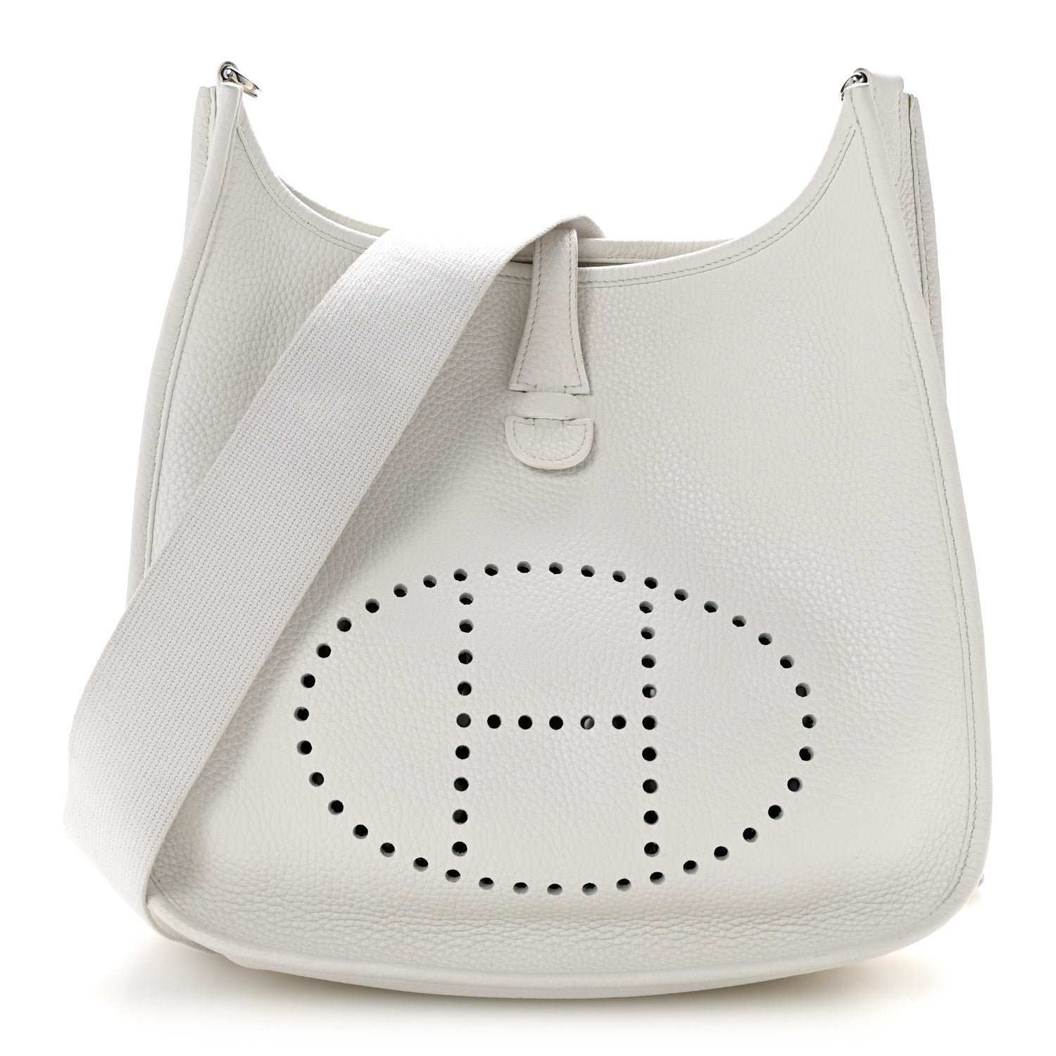 Hermes Taurillon Clemence EVELYNE III PM White
