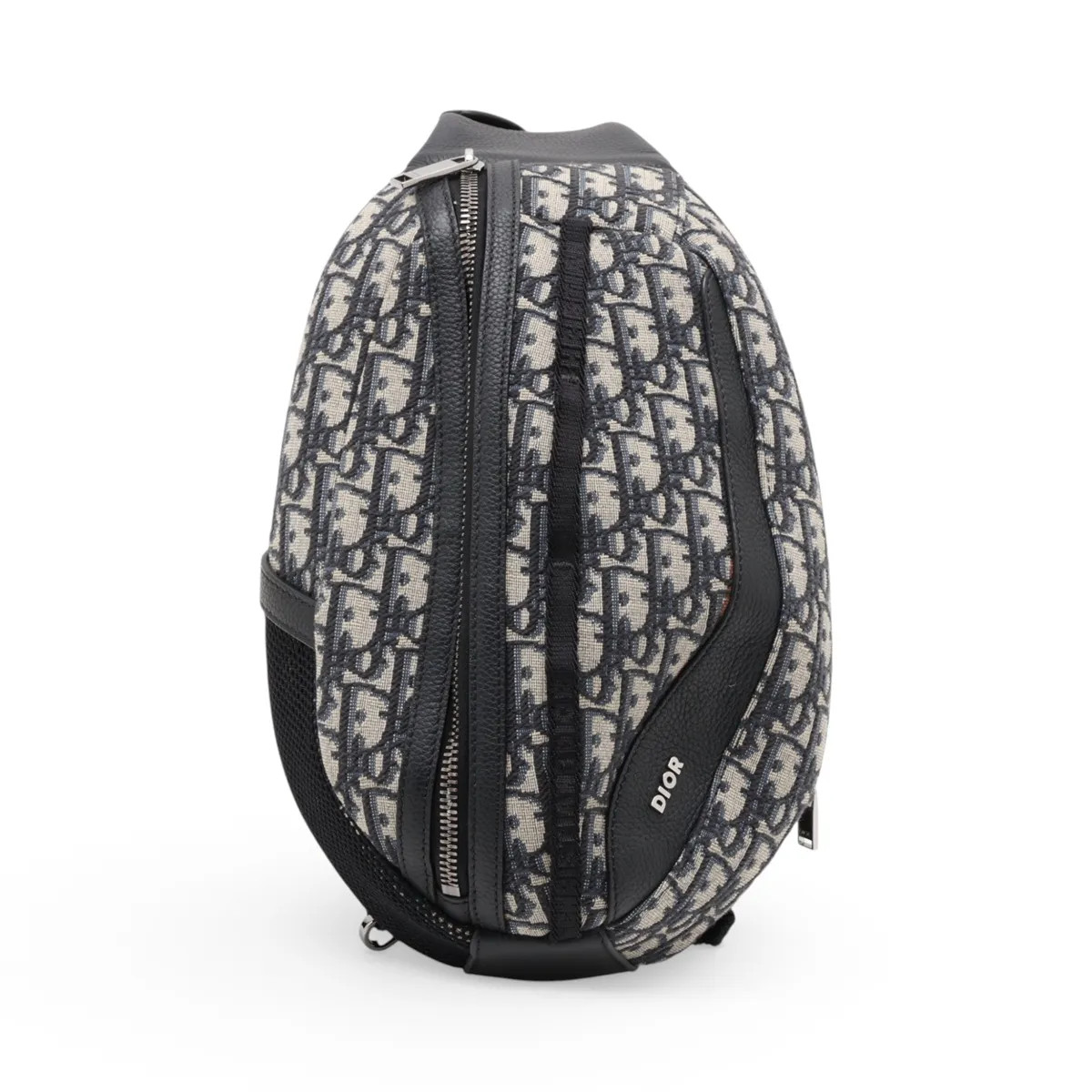 Dior Oblique Scarab Canvas & Leather Sling backpack Navy Blue