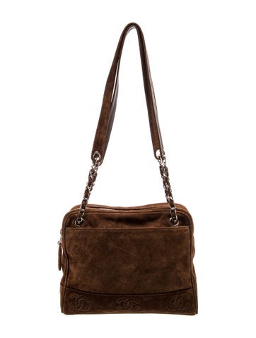 CC Suede Shoulder Bag