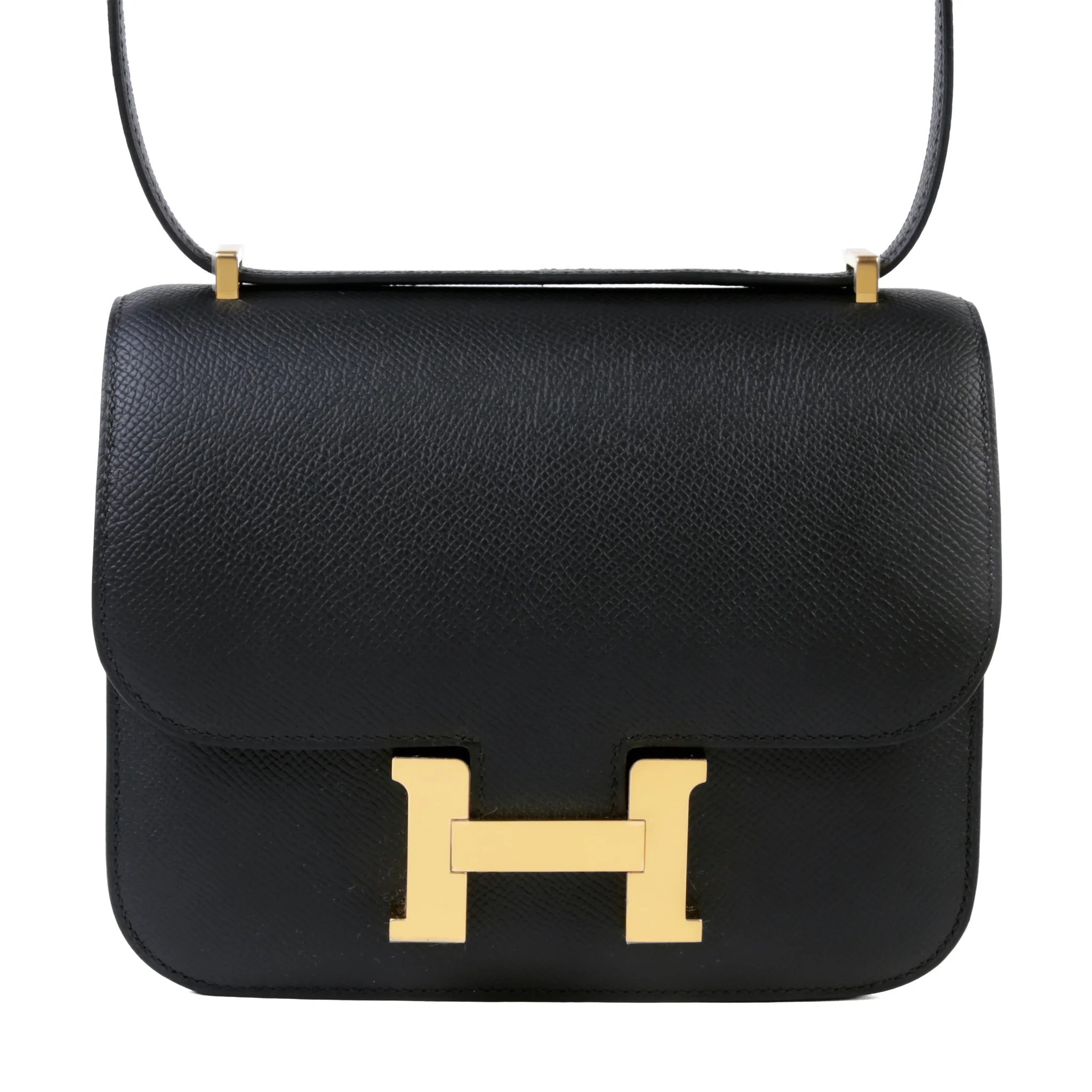 Brand New ( Rank N ) HERMÈS Constance Mini Noir (89) Epsom Gold hardware G (2026)