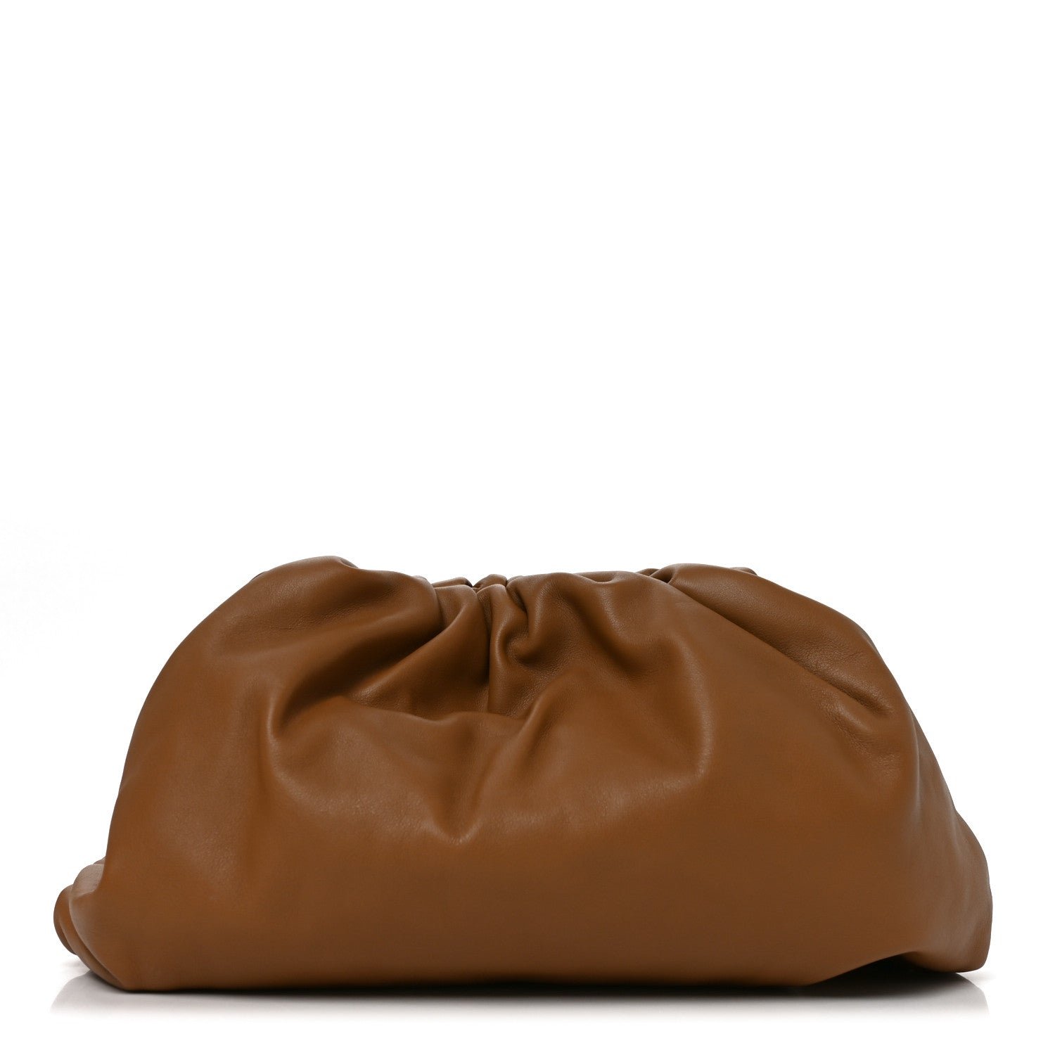 Bottega Veneta Smooth Butter Calf The Pouch Oversized Clutch Teak