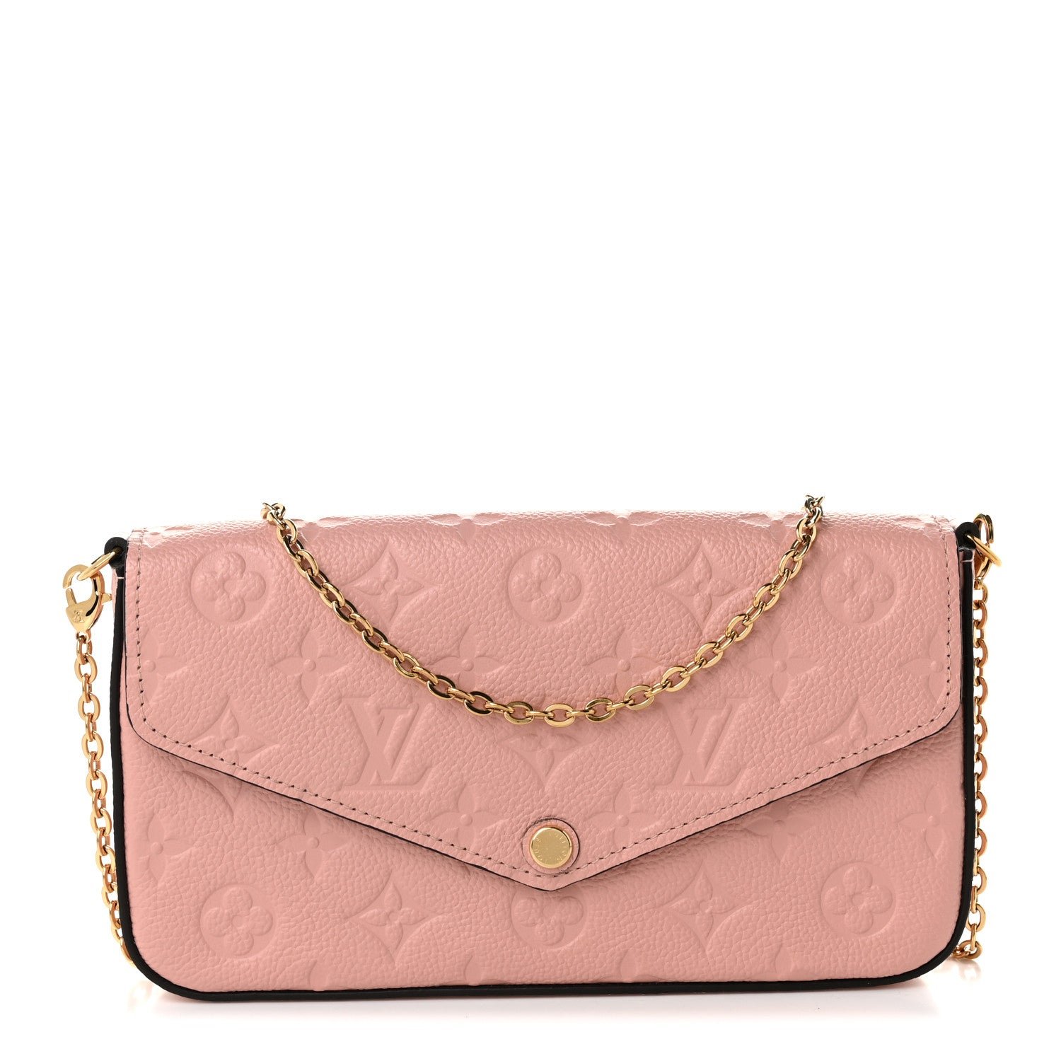 Louis Vuitton Empreinte Pochette Felicie Chain Wallet Rose Poudre