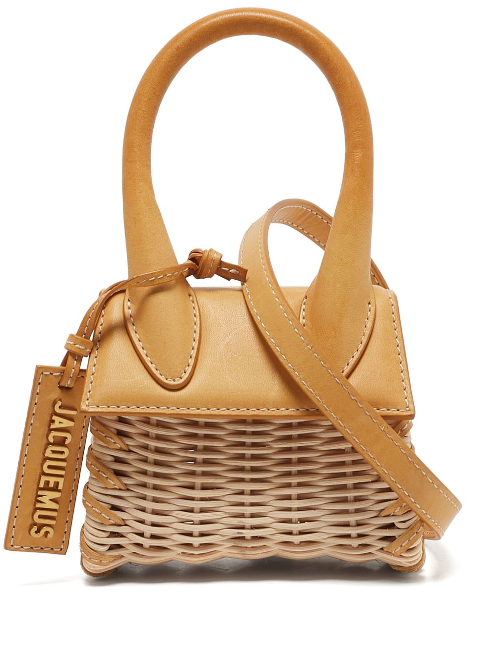 2020s leather rattan bag