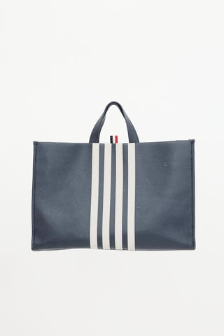 Leather Four Bar Squared Tote