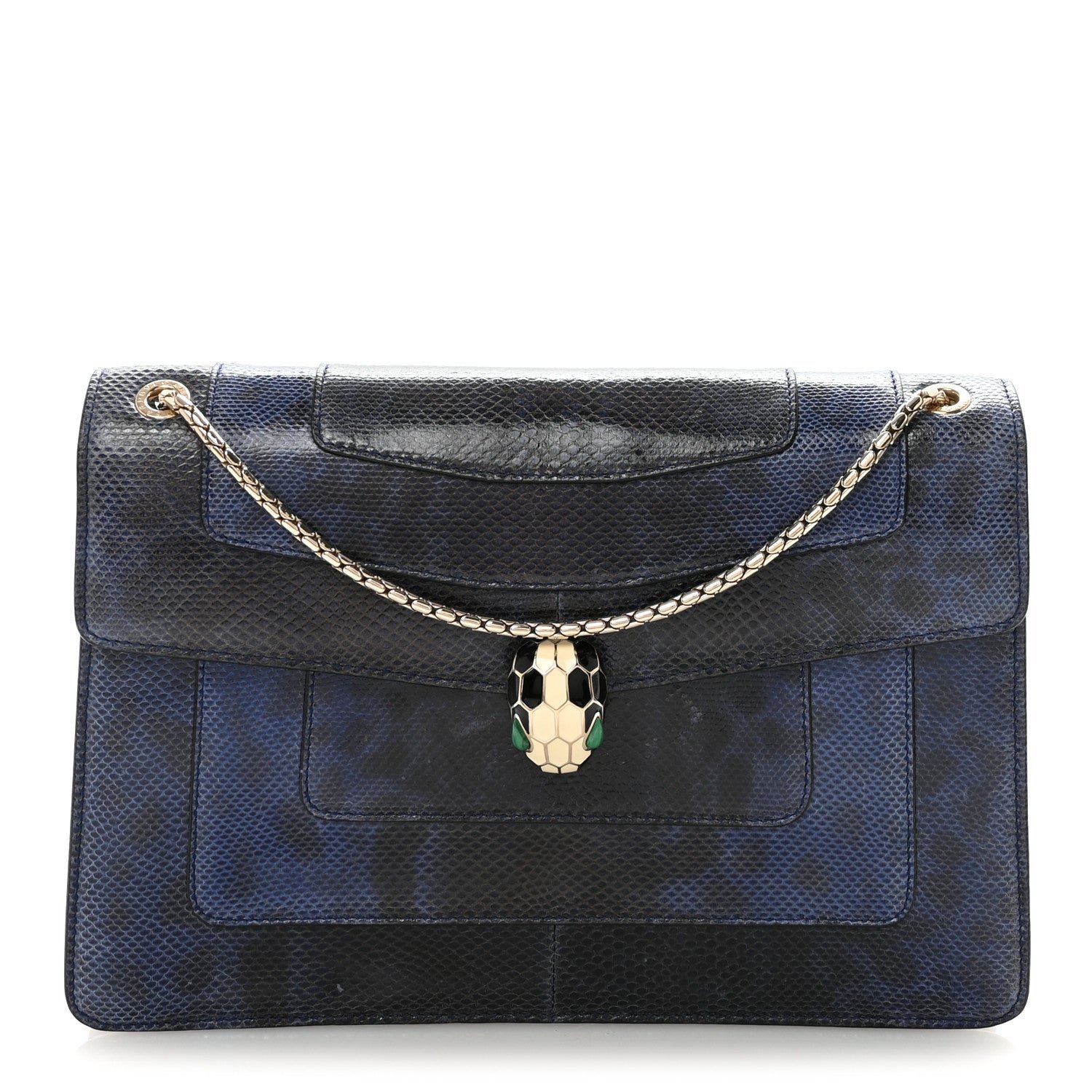 Bulgari Karung Serpenti Forever Crossbody Dark Blue