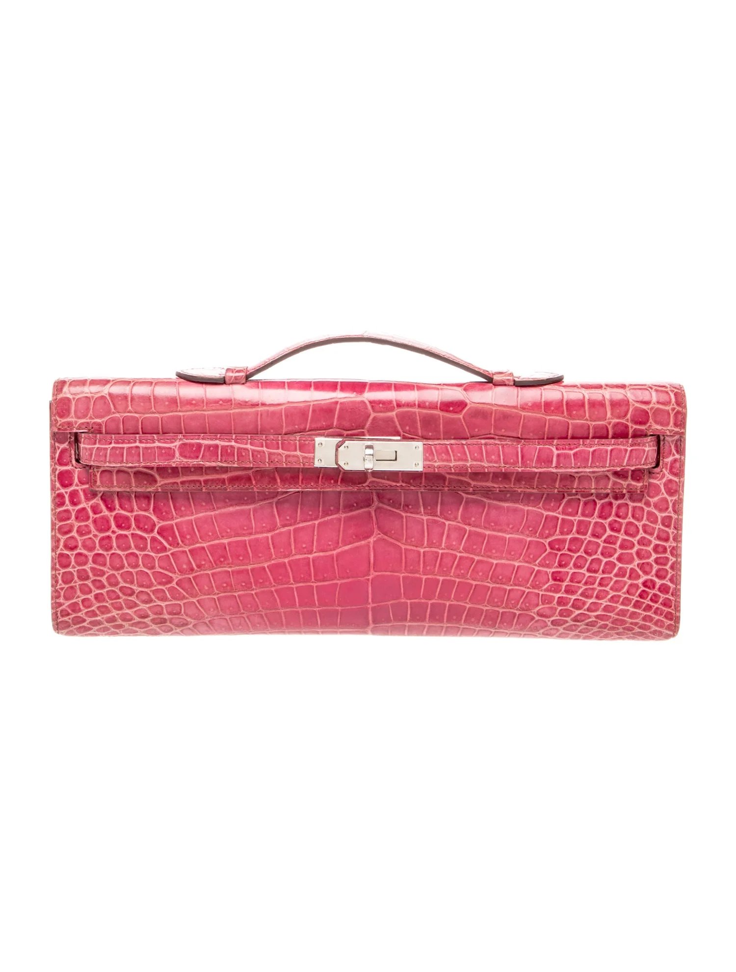 Matte Porosus Crocodile Kelly Cut Clutch
