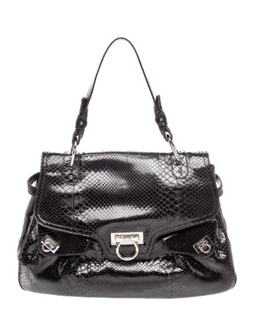 Salvatore Ferragamo Snakeskin Top Handle Bag