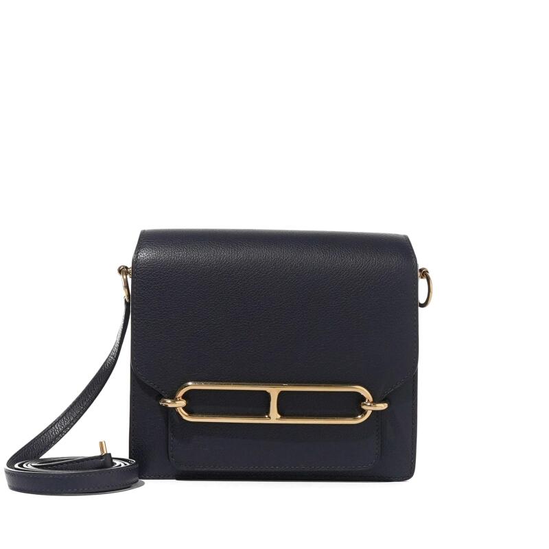 Hermes Bleu Nuit Evercolor Mini Roulis 18 Gold Hardware, 2020