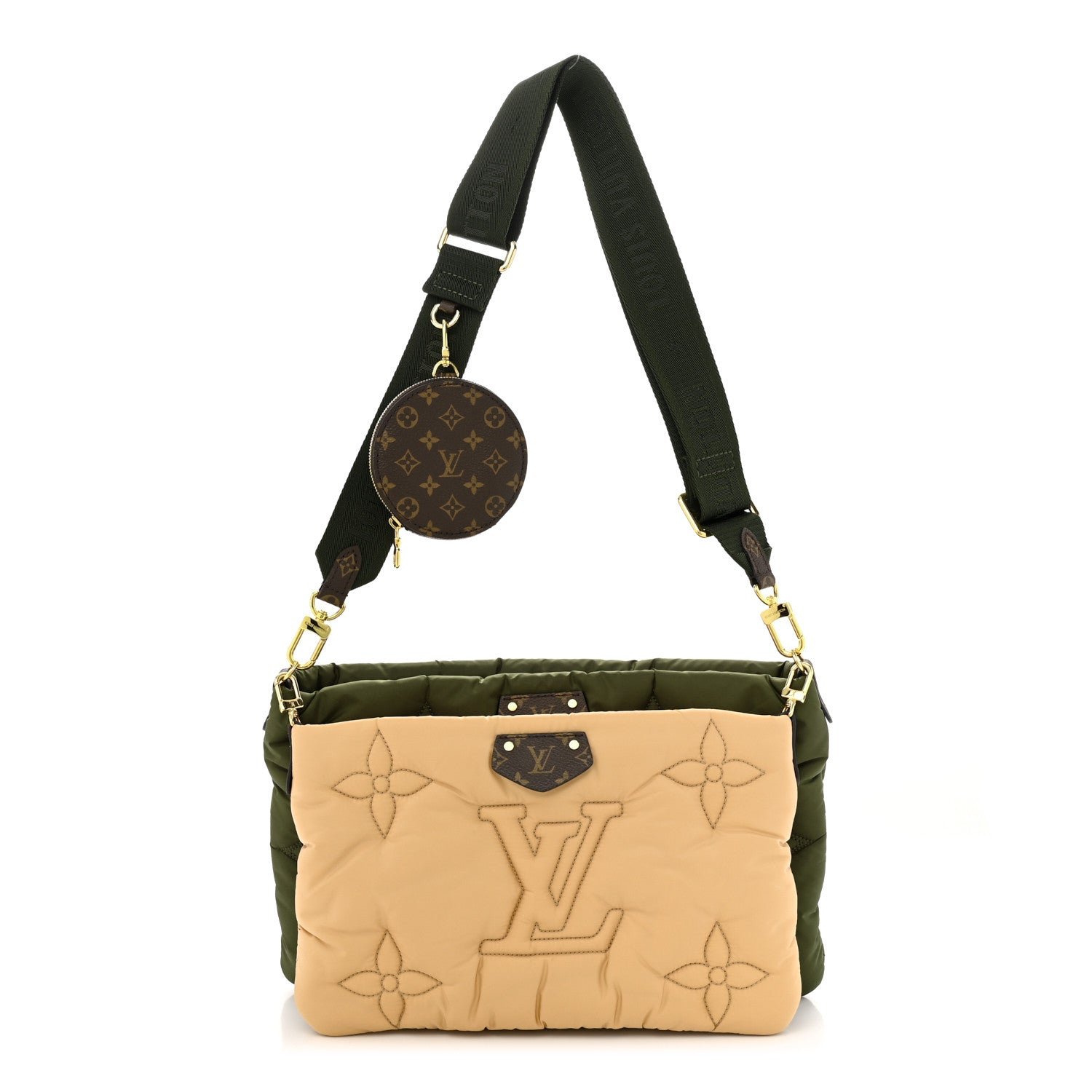 Louis Vuitton Econyl Monogram Pillow Maxi Multi Pochette Accessories Kaki Beige