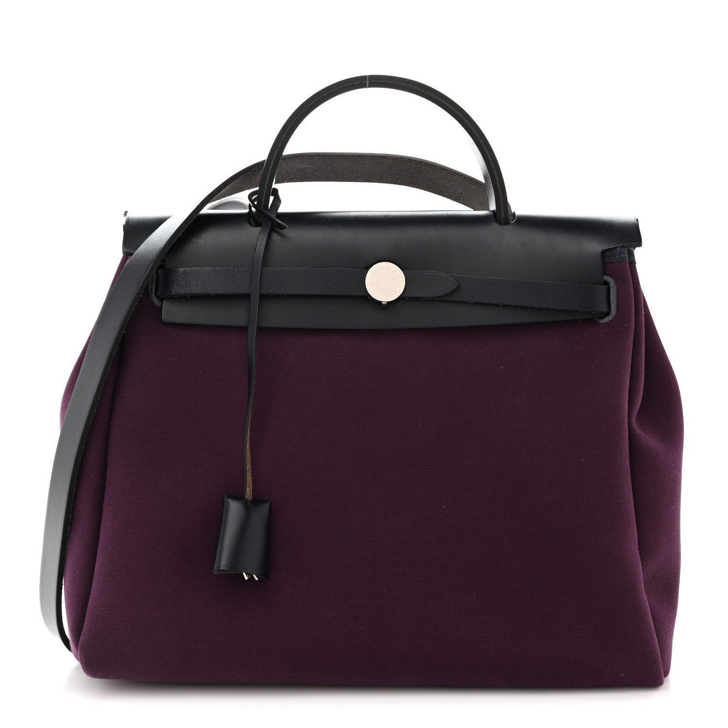 Hermes Military Toile Vache Hunter Herbag Zip PM 31 Cassis Bleu Indigo