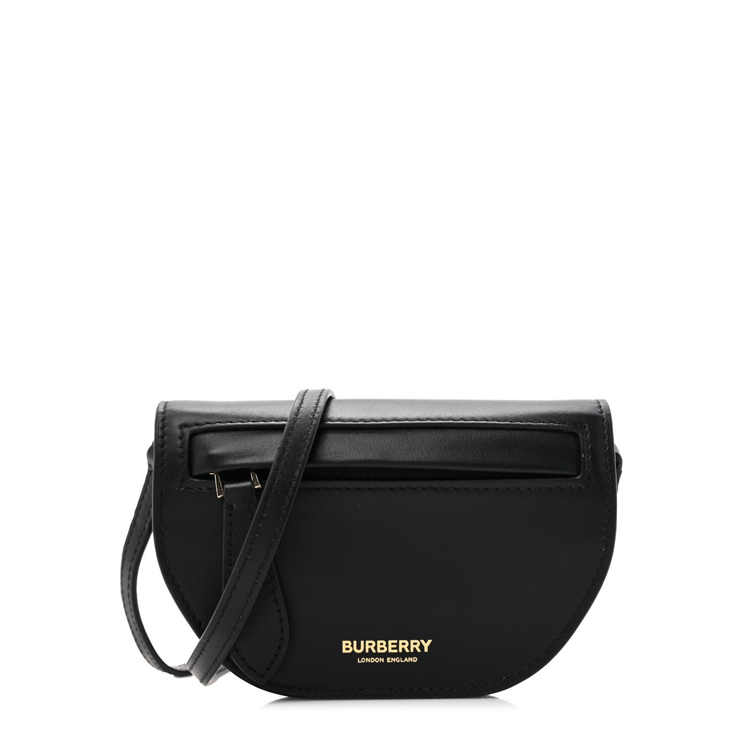 Burberry Calfskin Micro Olympia Card Case Black