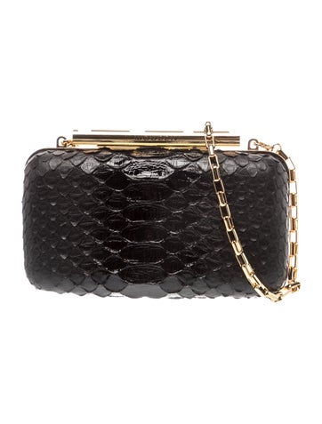 Alexander McQueen Python T-Bar Clutch