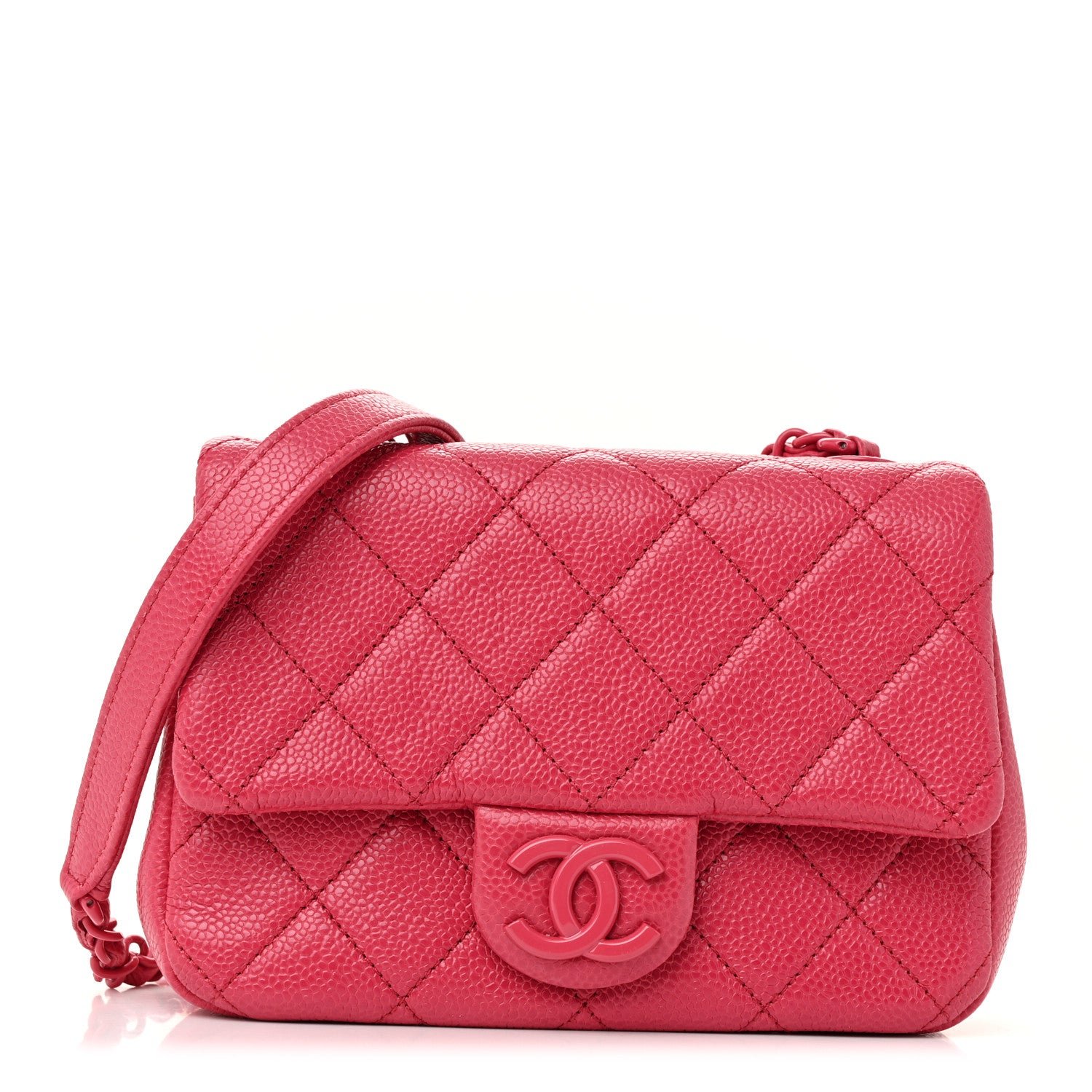 Chanel Caviar Quilted Mini Incognito Square Flap Dark Pink