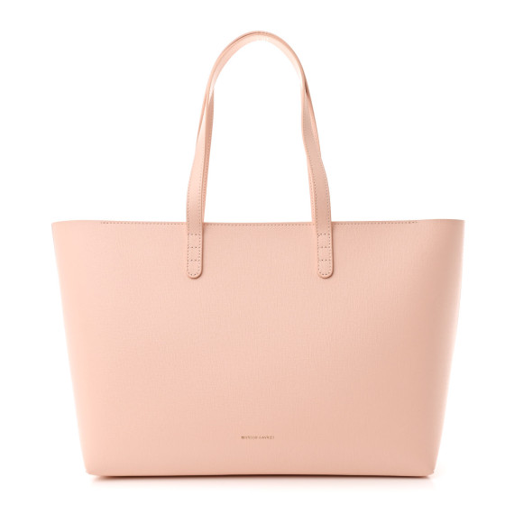 Mansur Gavriel Saffiano Small Zip Tote Dahlia