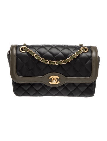 Two-Tone Day Flap Bag