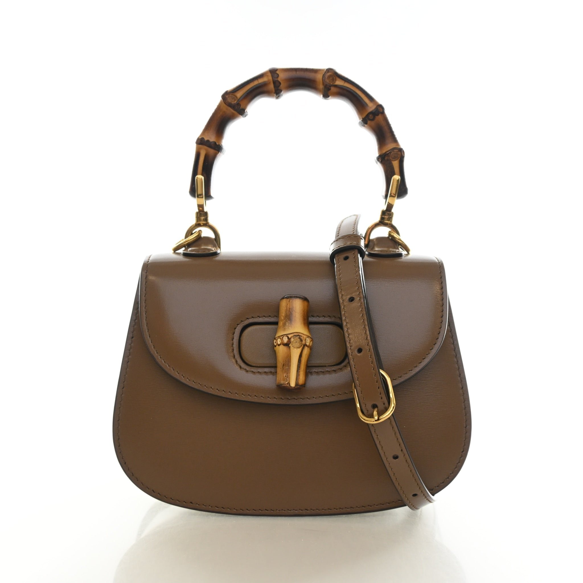 Gucci Mini Calfskin Bamboo 1947 Top Handle