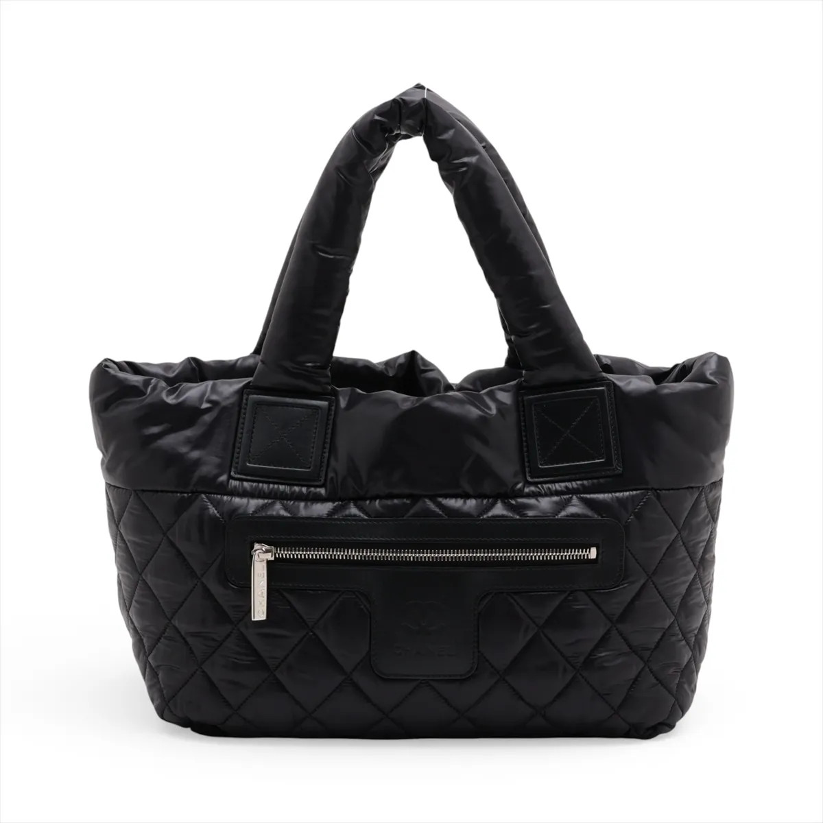 Chanel Coco Cocoon Nylon & Leather Tote bag Black Silver Metal Fittings 23XXXXXX